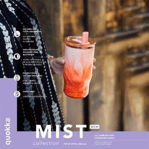 Quokka Mist roostevabast terasest termokruus kõrrega, 720 ml, Elevandiluu