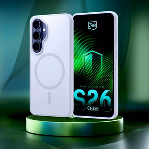 Samsung Galaxy S26+ – 3mk Smoke MagCase valge telefoniümbris