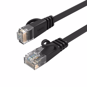 Orico PUG-C6B CAT6 1000Mbps RJ45 Ethernet võrgukaabel, lame interneti LAN, 1m - must