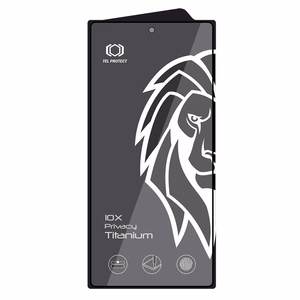Tempered glass Tel Protect 10X Privacy Titanium jaoks Samsung Galaxy S25 Ultra (with fingerprint unlock)
