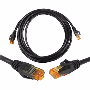 CAT6e UTP võrgu patchcord kaabel 8P8C must 2m