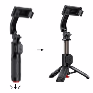 Acefast E42 selfipulk automaatse statiiviga ja Bluetooth kaugjuhtimispuldiga 63 cm - must