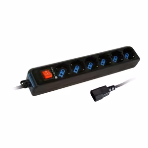 Techly IUPS-PCP-6V – 6 pesaga ja VDE-pistikuga pikendusjuhe, must