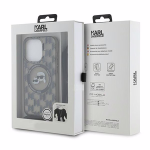 Karl Lagerfeld IML Crossbody Monogram Karl & Choupette Head MagSafe Ümbris jaoks iPhone 15 Pro - must