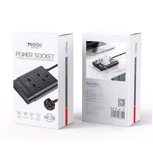 YESIDO MC08 EXTENSION KAABEL 10IN1 2650W 6XUSB-A must