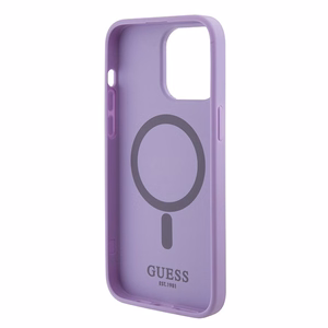 Guess GUHMP15XPSAHMCU iPhone 15 Pro Max 6.7" фиолетовый/фиолетовый жёсткий чехол Saffiano MagSafe