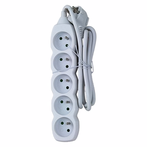 Esperanza ELK207W – siseruumi pikendusjuhe 5 pistikupesaga, 1.5 m, valge