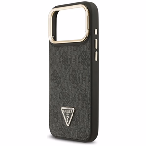 Guess 4G PU Triangle Logo & Alus Camera Magsafe Ümbris jaoks iPhone 17 Pro Max - must