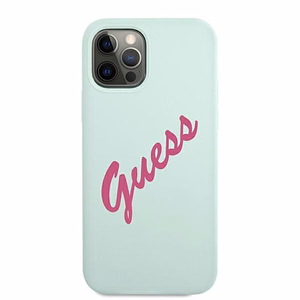 Guess GUHCP12MLSVSBF iPhone 12/12 Pro 6.1" синий-фуксия/синий-фуксия жёсткий чехол Silicone Vintage