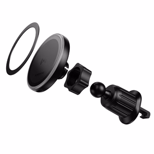 Borofone autohoidja BH224 Flash magnetiline induktsioonlaadimisega õhuventilatsiooni musta värvi