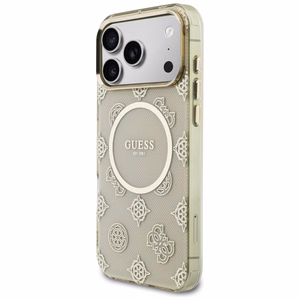 Guess IML Peony Dot MagSafe Ümbris for iPhone 17 Pro Max - beež