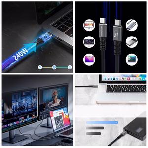 Wozinsky WPS-UY42S USB-C Thunderbolt 4 Kaabel 240W 2m 4K - must