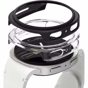 Ringke Slim 2-pack Ümbris jaoks Samsung Galaxy Watch 8 40mm - Läbipaistev-Matt Must