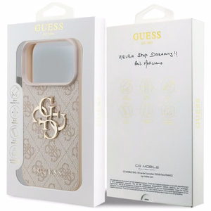 GUESS GUE005597 (4G PU Big Logo) kaitseümbris seadmele iPhone 18 Pro / 17 Pro, värv: roosa