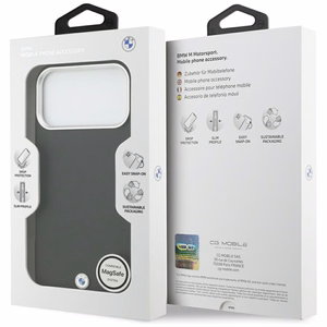 BMW Sign Full Wrapped Metal MagSafe Ümbris jaoks iPhone 17 Pro Max - must