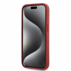 Karl Lagerfeld Diagonal Quilted Script ümbris jaoks iPhone 15 / 14 / 13 - punane