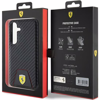 Ferrari Carbon Stitched Bottom ümbris jaoks Samsung Galaxy S24 - must