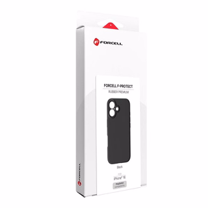 Чехол для iPhone 16 Forcell F-Protect Rubber Premium, совместимый с MagSafe, черный