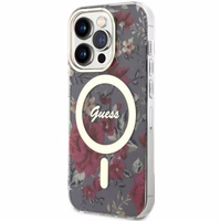 Guess GUHMP14LHCFWSA iPhone 14 Pro 6.1" roheline/khaki hardcase Flower MagSafe