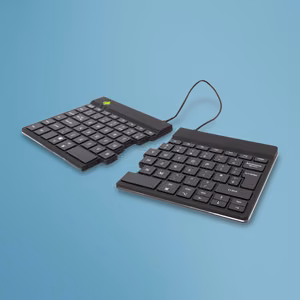 Klaviatuur juhtmevaba kompaktne ergonoomiline must RGOSBUKWLBL R-Go Tools