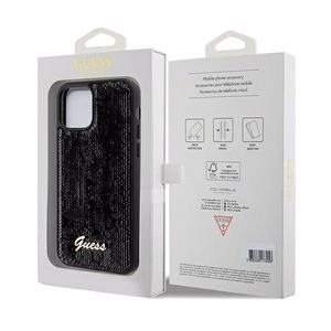 Guess Sequin Script Metal ümbris jaoks iPhone 12/12 Pro - must