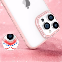 Kingxbar Sparkle seeria ümbris iPhone 13 Pro kristallidega tagakate roosa