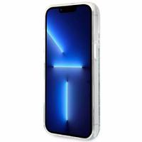 GUESS ümbris jaoks IPHONE 13 / 14 / 15 GUHCP14SLFLSN (Flower Liquid Glitter) roheline