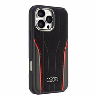 Audi Genuine Leather MagSafe iPhone 16 Pro Max 6.9" must-punane hardcase AU-TPUPCMIP16PM-R8/D3-RD