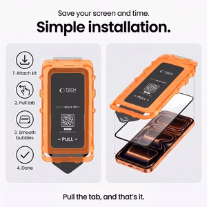 Tech-Protect Quick Set+ 2 karastatud klaasi komplekt mudelitele iPhone 18 Pro Max / 17 Pro Max