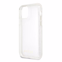 Guess GUHCN58PCGLSI iPhone 11 Pro hõbedane/hõbedane kõva ümbris Glitter