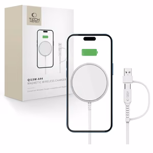 Tech-Protect QI15W-A44 Magnetic Wireless Laadija koos MagSafe - valge