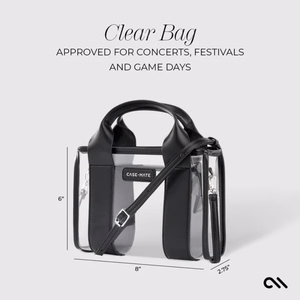 Case-Mate Micro Tote Bag vett hülgav õlakott, Midnight Black / Clear