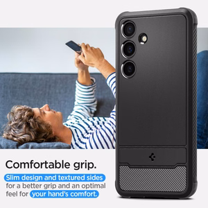 Spigen Rugged Armor Ümbris jaoks Samsung Galaxy S24 - Matte must