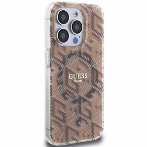 Guess IML GCube MagSafe чехол для iPhone 15 Pro Max - коричневый