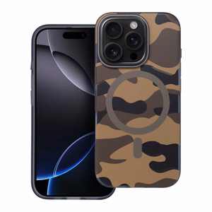 Ümbris jaoks iPhone 16 PLUS Forcell F-Protect Levels Dual Layer 4D technology compatible with Magsafe Military Drop-Test desert camo