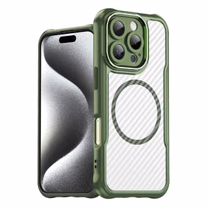 Leading Series MagSafe Silicone Ümbris jaoks iPhone 16 Pro - Roheline