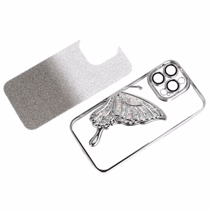 Tel Protect Butterfly Water Ümbris jaoks Iphone 15 Pro hõbedane