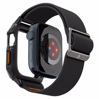 Spigen Lite Fit Pro Ümbris with Strap jaoks Apple Watch 4 / 5 / 6 / 7 / 8 / 9 / SE (44 / 45 mm) - Matte must