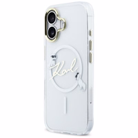Karl Lagerfeld IML Choupettes Karl Script Logo MagSafe iPhone 17 Ümbris - Clear