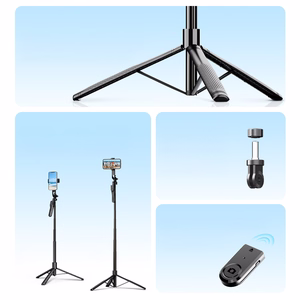 Selfipulk Orico SPM175 1/4 tolli statiiv telefoni kaamerale 360 kraadi pööramisega Bluetooth 5.2 - must