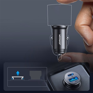Joyroom JR-CCN05 autolaadija USB-C / USB-A 30W, must