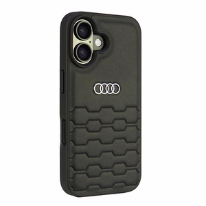 Audi Synthetic Leather iPhone 16 6.1" must/must hardcase AU-TPUPCIP16-GT/D2-BK