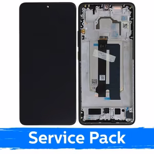 LCD ekraan ühilduv Xiaomi Poco X6 Pro 5G raamiga / kollane / (Service Pack)