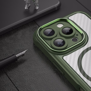 Leading Series MagSafe Silicone Ümbris jaoks iPhone 16 Pro Max - Roheline