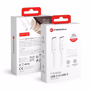 Kaabel USB C to USB C Forcell F-Energy QC4.0 PD 5A 100W 3 m C339 valge