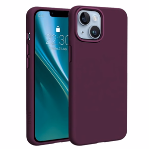 Etteri Silicone Mag ümbris iPhone 14 6,1 tolli jaoks, tume kirsipunane