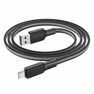 Кабель USB A to Lightning Hoco 2,4A 1 м X69 чёрно-белый