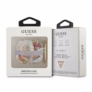 Guess GUA3HHFLU чехол для AirPods 3 фиолетовый/фиолетовый Flower Strap Collection