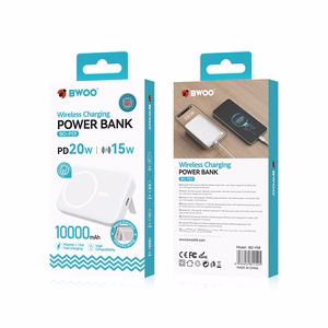 BWOO 20W 10000 mAh power bank, white