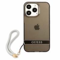 Guess GUHCP13LHTSGSK iPhone 13 Pro / 13 6.1" must/must kõvakott Läbipaistev Stap